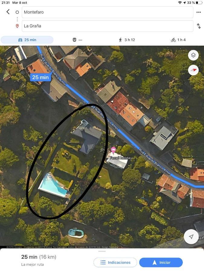 Apartamento Con Piscina Y Excelentes Vistas Ferrol Bagian luar foto