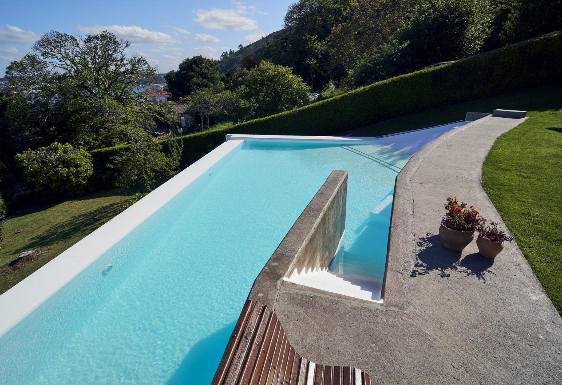 Apartamento Con Piscina Y Excelentes Vistas Ferrol Bagian luar foto