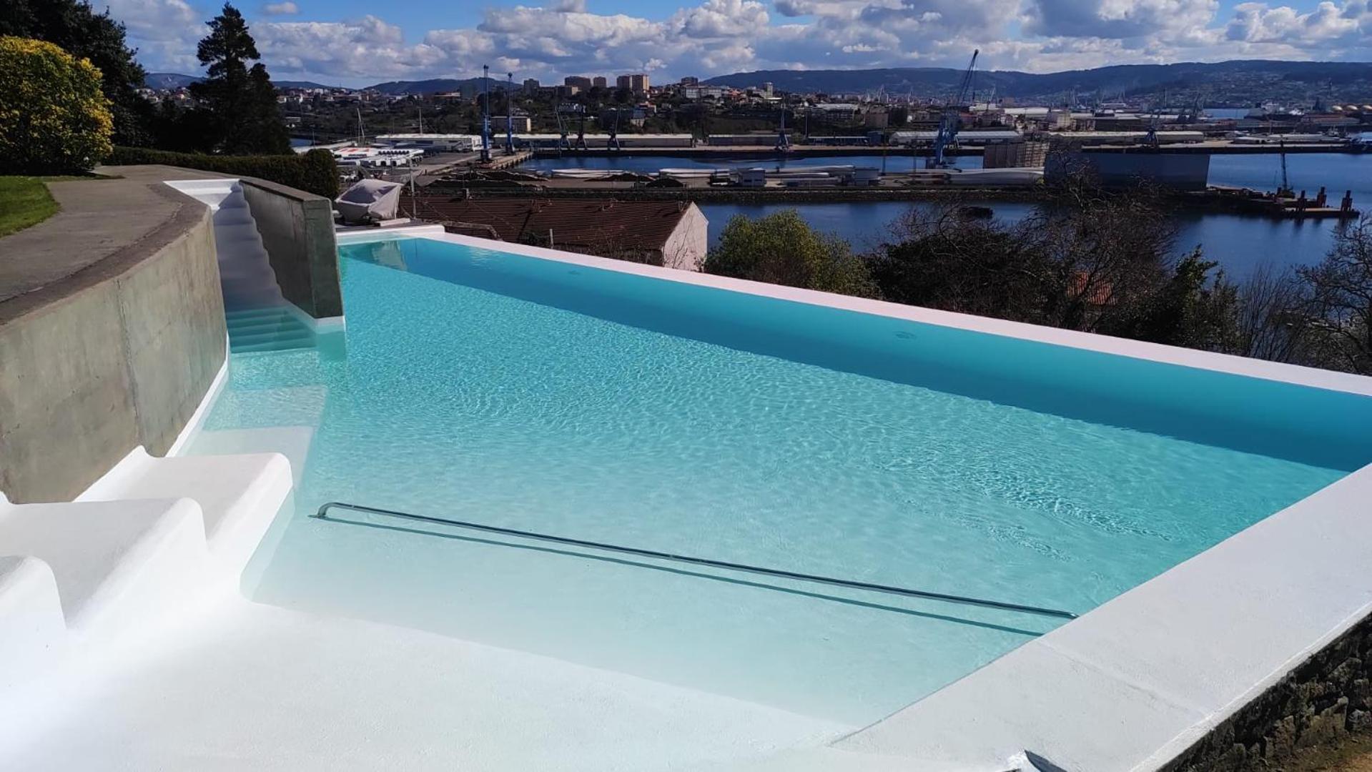 Apartamento Con Piscina Y Excelentes Vistas Ferrol Bagian luar foto
